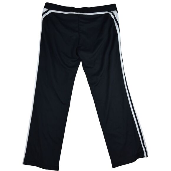 Vintage Nike Track Pants Black White Swoosh Sweatpants Y2K XL Wide Legs - Picture 2 of 8